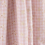 Vichy Swiss Embroidered Seersucker Pink - Ribes y Casals