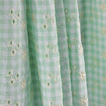 Vichy Swiss Embroidered Seersucker Green - Ribes y Casals