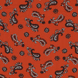 Orange Paisley Viscose - Ribes y Casals
