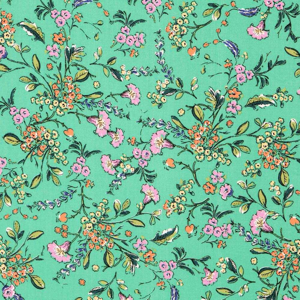 Viscose Green Carnations - Ribes y Casals