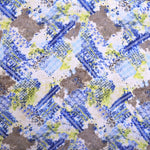 Printed viscose Mosaic Blue - Ribes y Casals