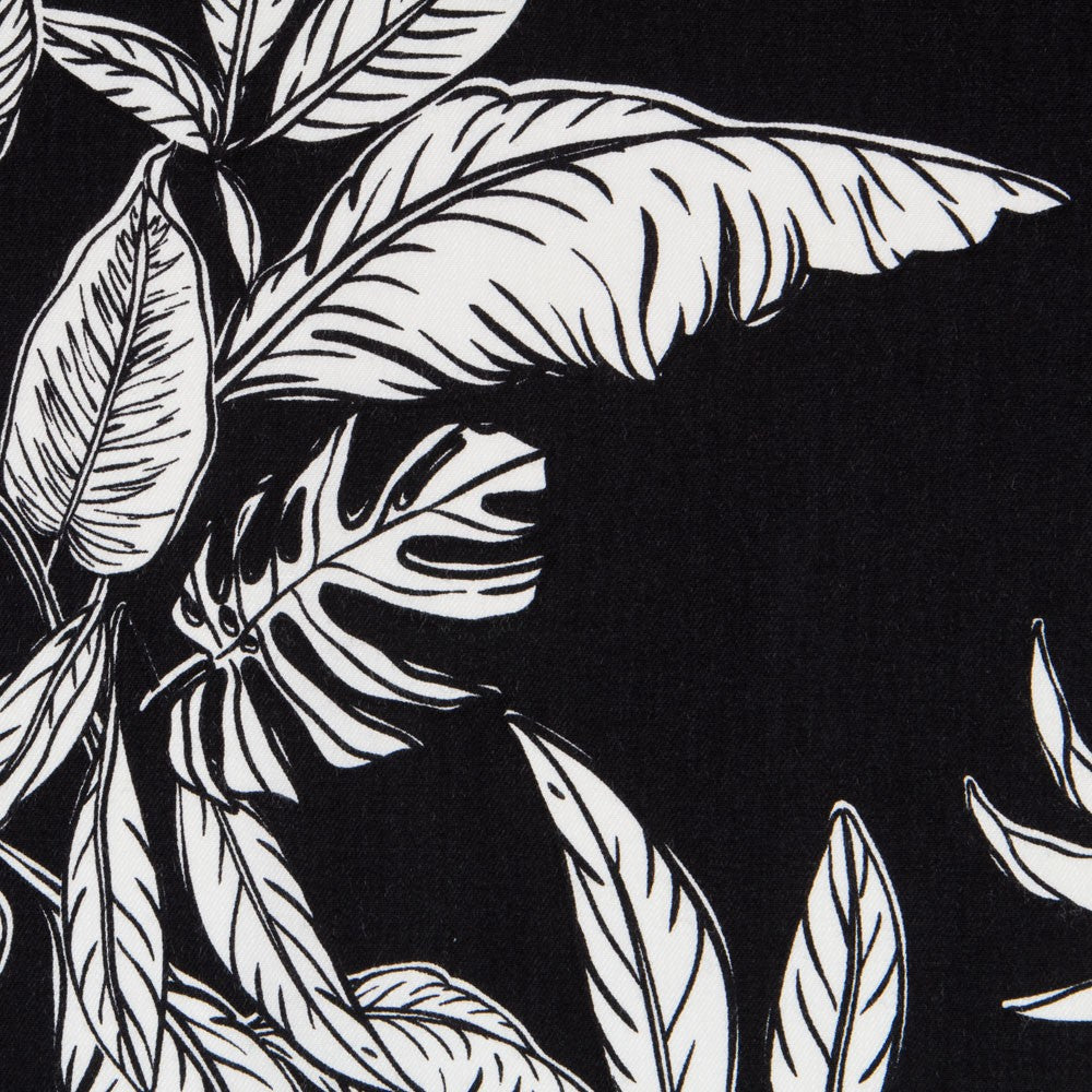 Viscose Leaves Black White - Ribes y Casals
