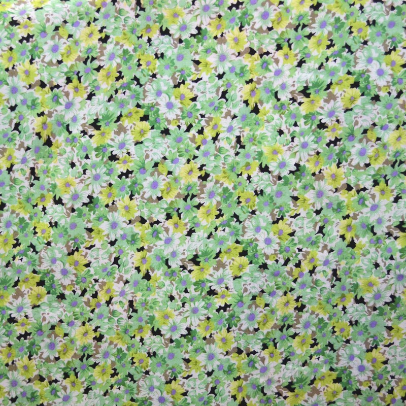 Viscose Flower Green - Ribes y Casals