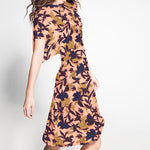 Viscose Floral Pink Salmon - Ribes y Casals