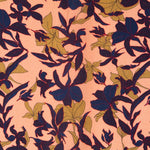 Viscose Floral Pink Salmon - Ribes y Casals