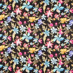 Rustic Black Floral Viscose - Ribes y Casals