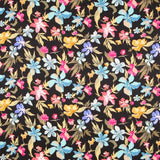 Rustic Black Floral Viscose - Ribes y Casals