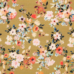Viscose Rustic Floral Olive - Ribes y Casals