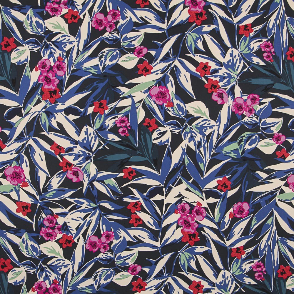 Tropical Flower Lilac Viscose - Ribes y Casals