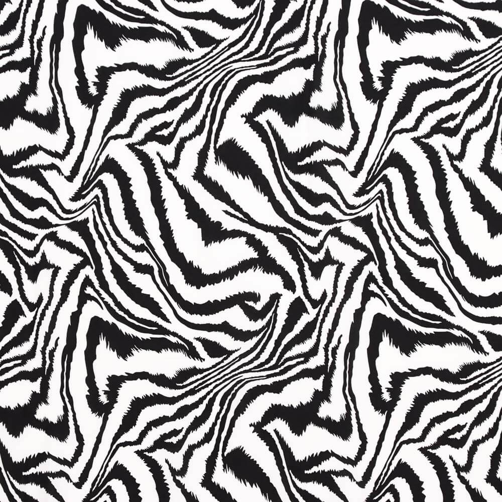 Black Zebra Viscose Fabric - Ribes y Casals
