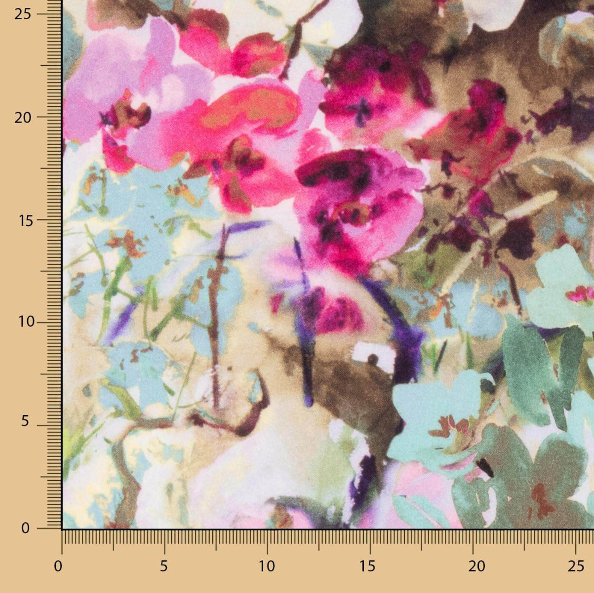 Watercolor Floral Viscose Crepe - Ribes y Casals