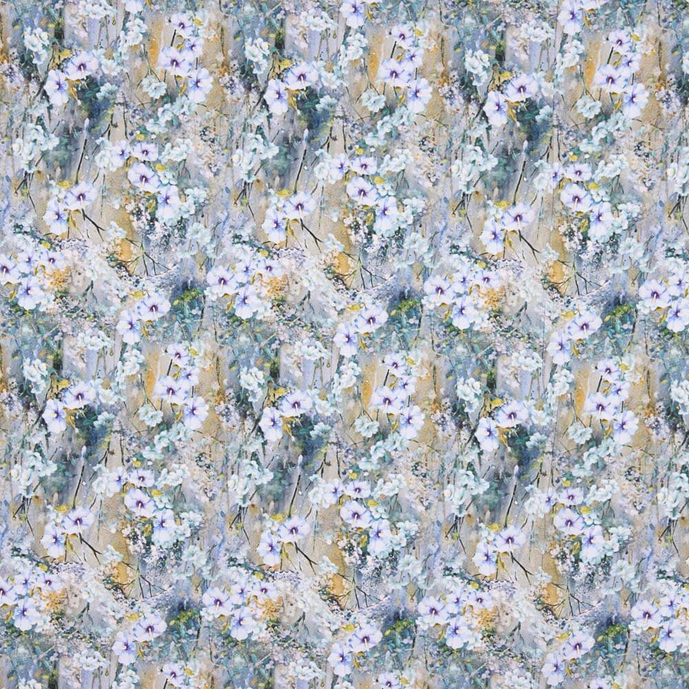 Lavender Flower Printed Viscose - Ribes y Casals