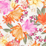 Viscose Printed Maxi Flowers White - Ribes y Casals