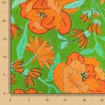 Viscose Flower Malibu Green - Ribes y Casals