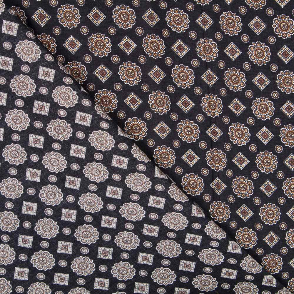 Viscose Geo Aztec Black - Ribes y Casals