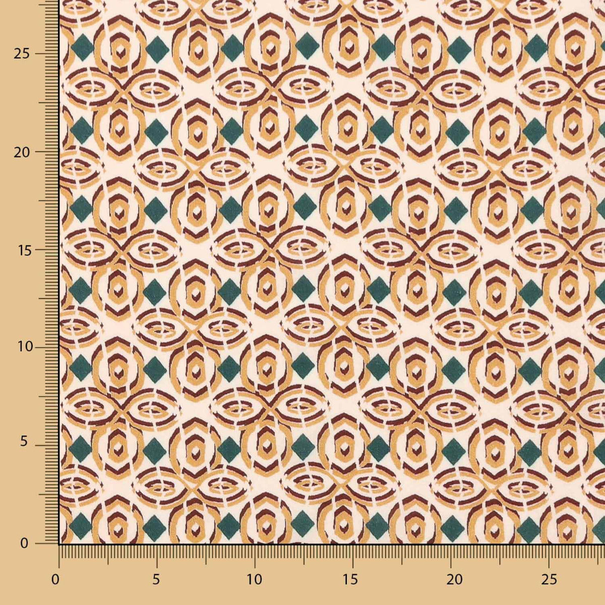 Viscosa Geométrico Beige - Ribes y Casals