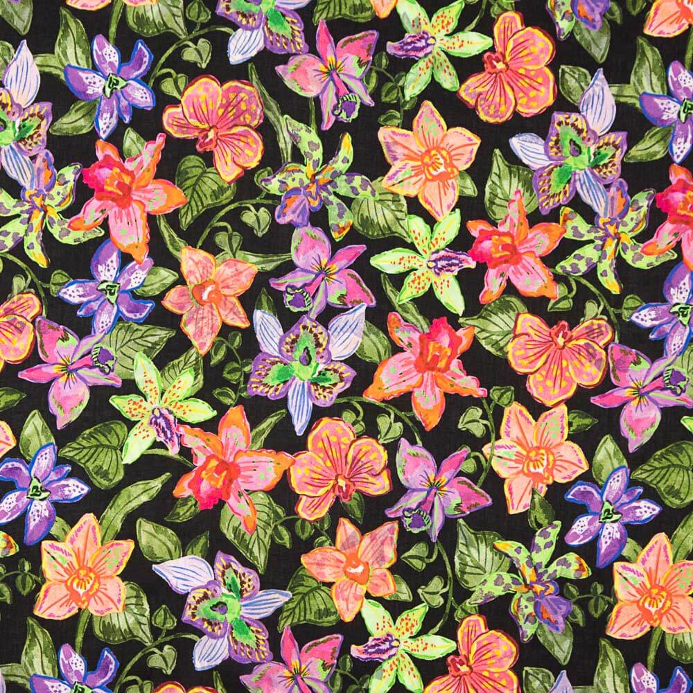 Polynesian Viscose Black - Ribes y Casals