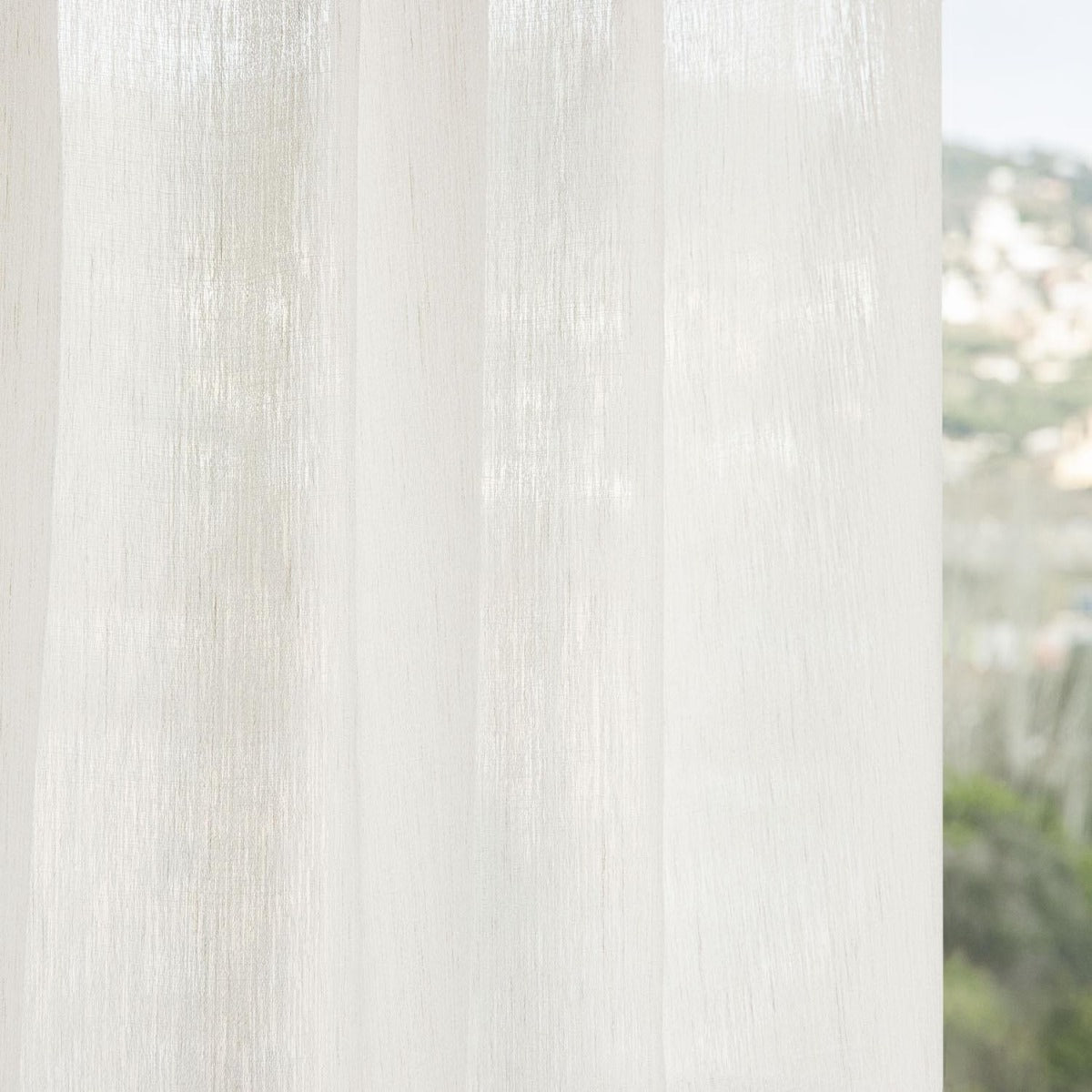 Visillo Crep Rústico Tupido Beige - Ribes y Casals