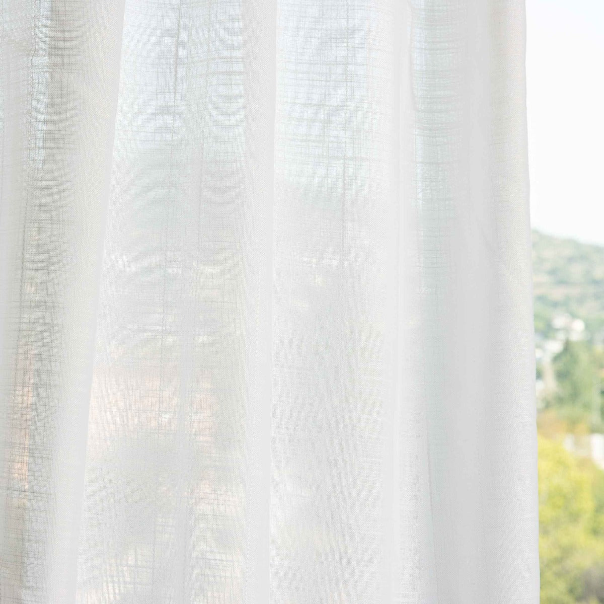 Etamin Listed Curtain Natural White Rain - Ribes y Casals