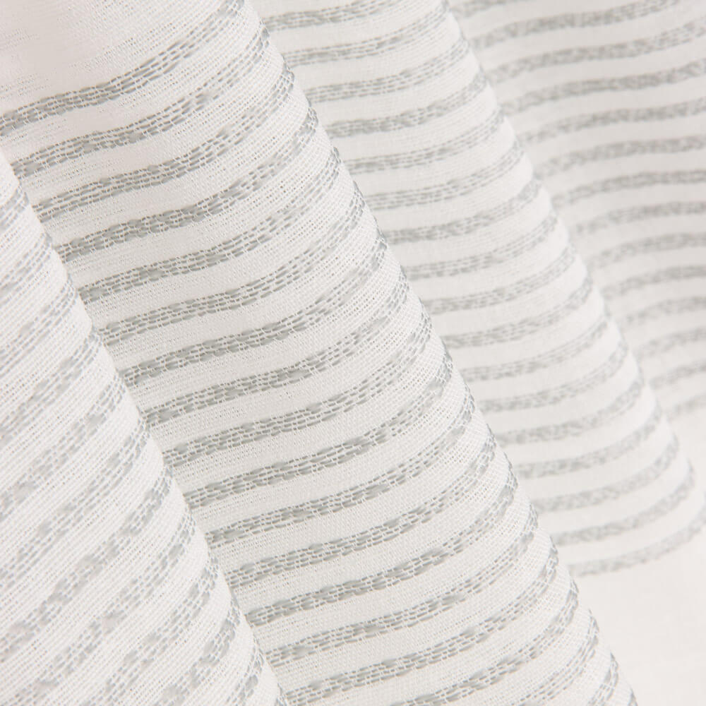 Striped Sheer Net Curtain Grey - Ribes y Casals