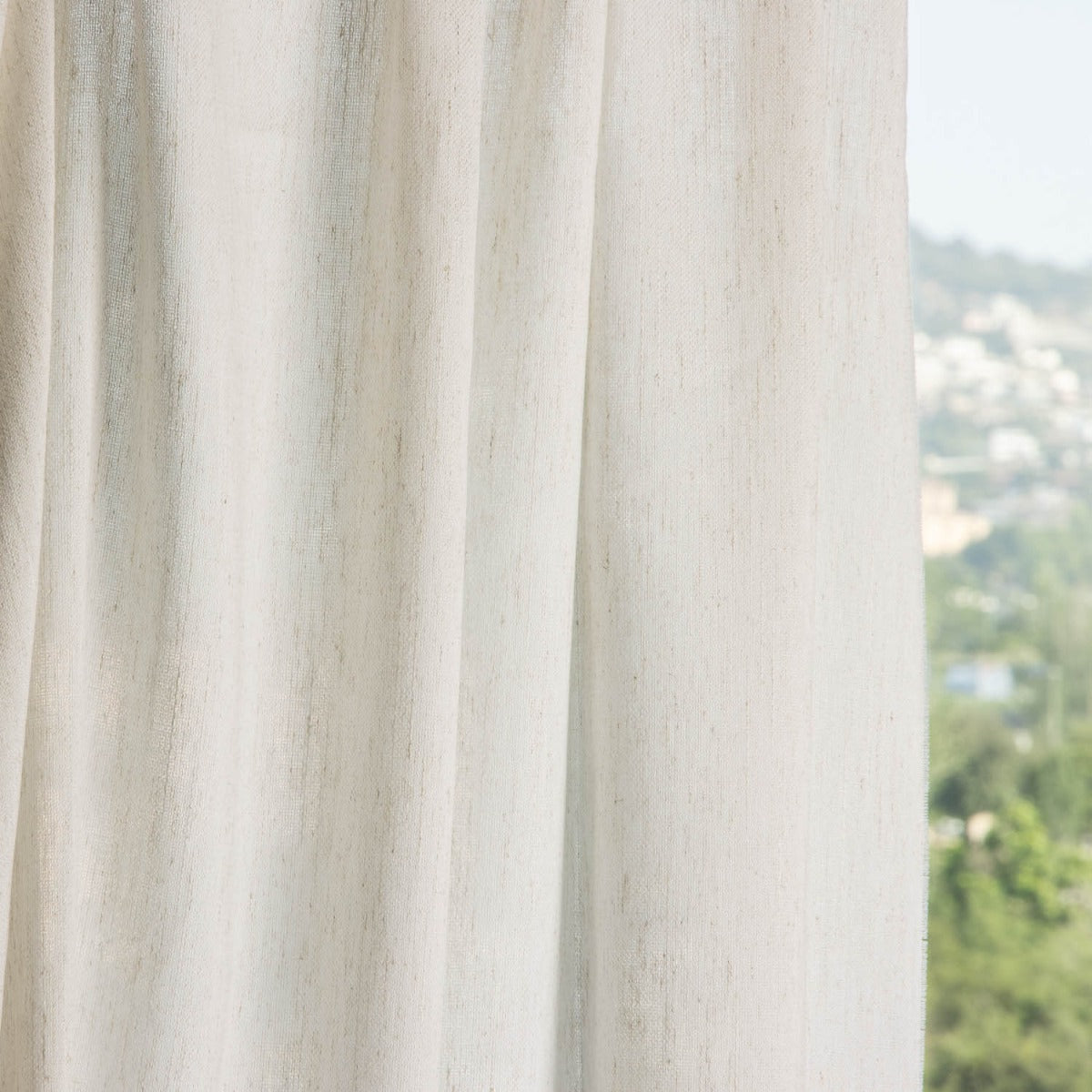 Rustic Plain Weave Sheer Curtain Fabric – Paju - Ribes y Casals