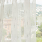 Natural White Striped Curtain - Ribes y Casals
