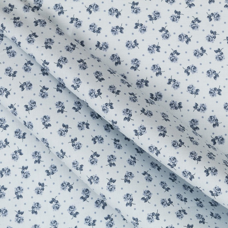 Viyella Roses Dots Blue - Ribes y Casals