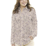 Viyela Viscose Flowers Lila - Ribes y Casals