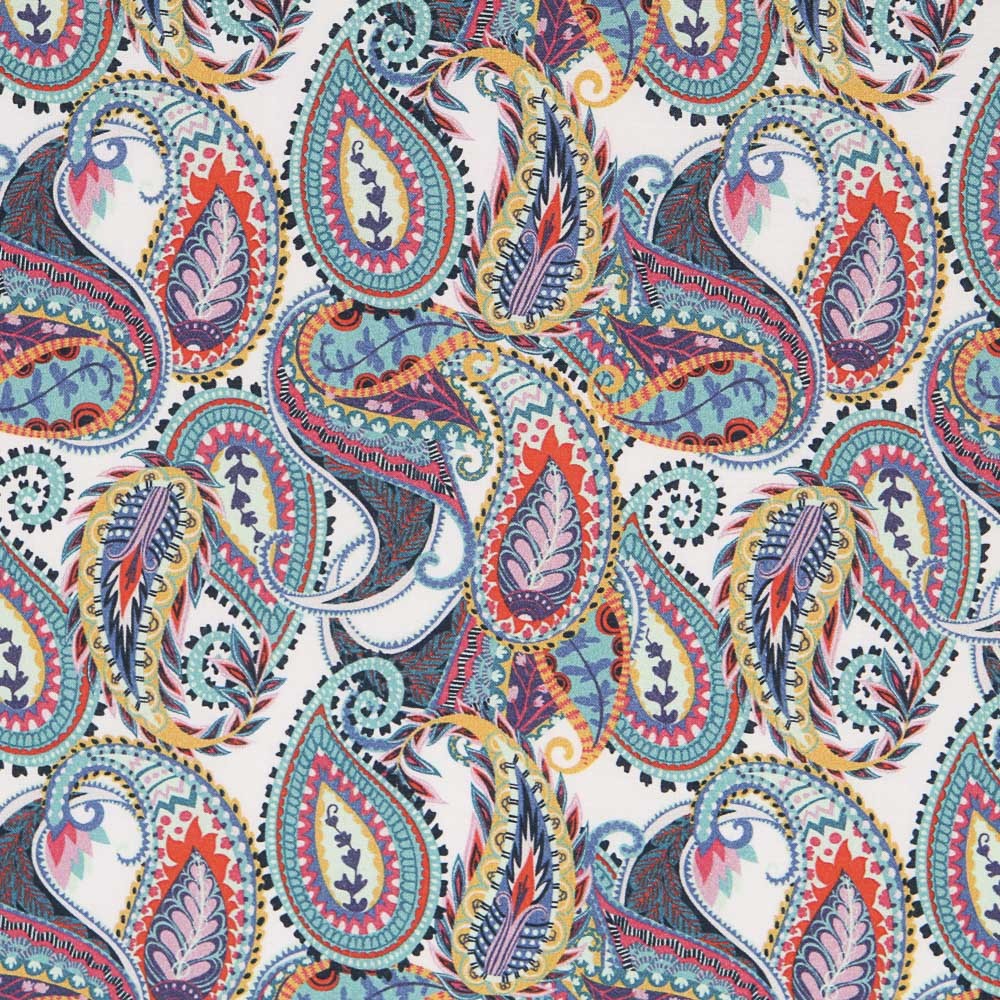 Multicolor Cotton Paisley Veil - Ribes y Casals