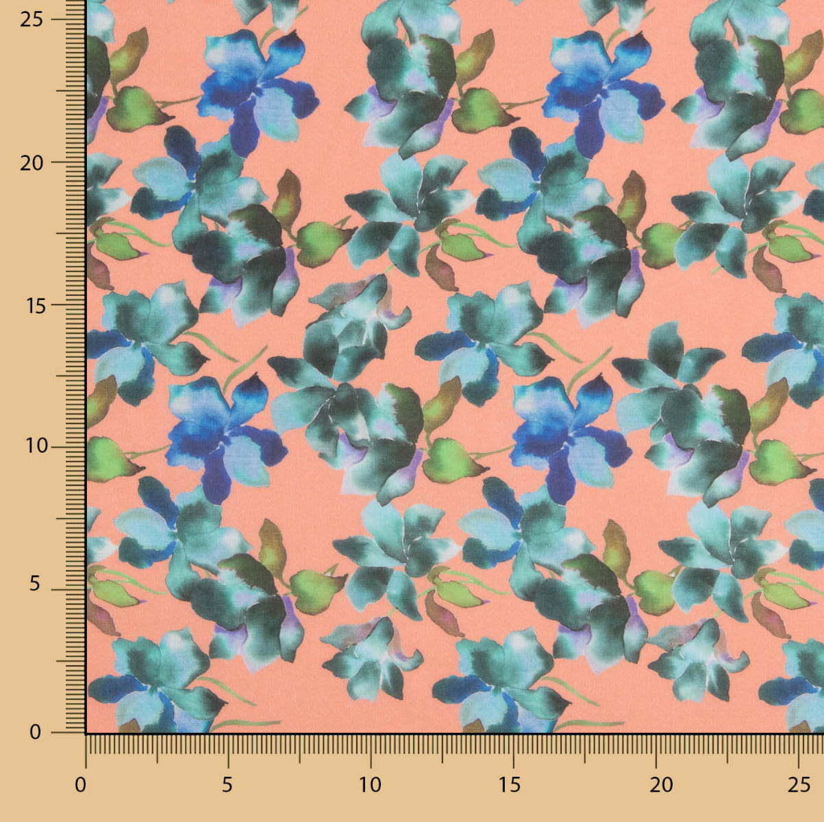 Voile Cotton Supima Print 10 Orange - Ribes y Casals